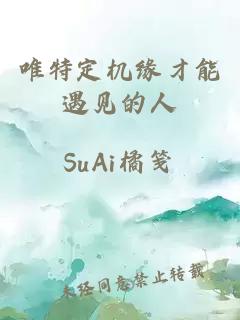 唯特定机缘才能遇见的人